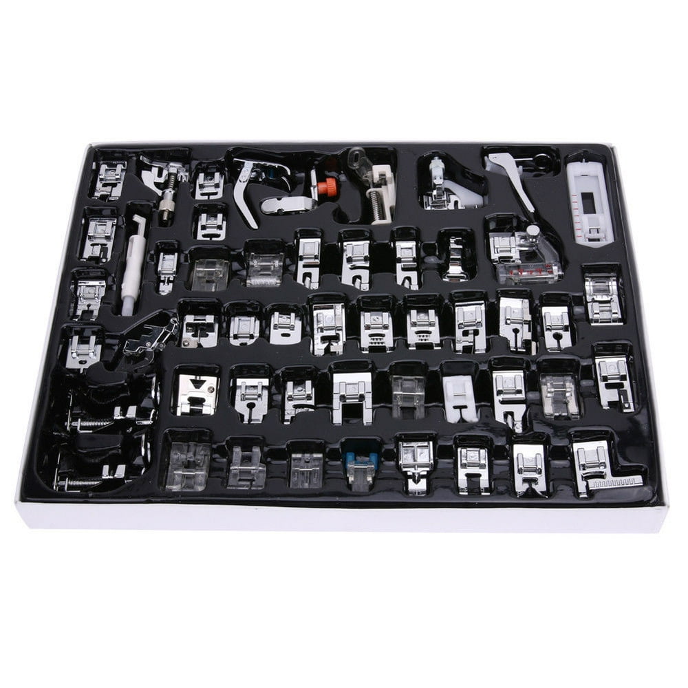 52 PCS Domestic Sewing Machine Foot Presser Feet Set for Brother Singer