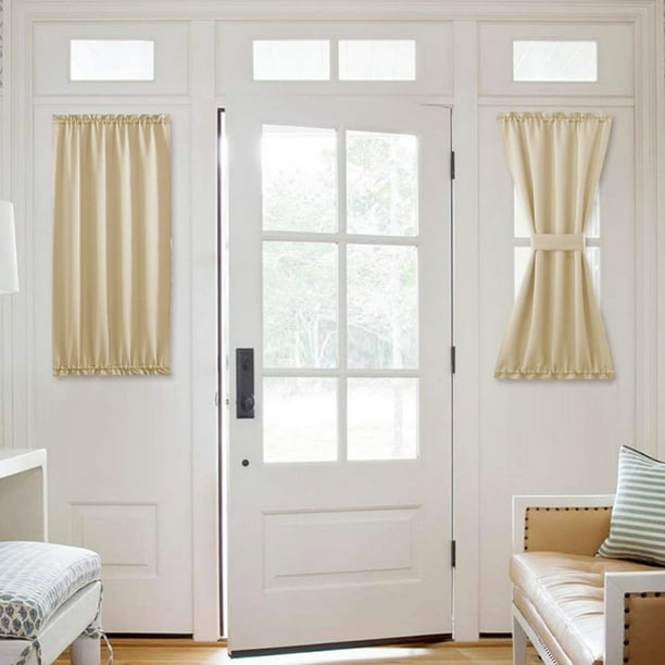 French Style Door Curtains, Blackout Thermal Insulated Sidelight Door