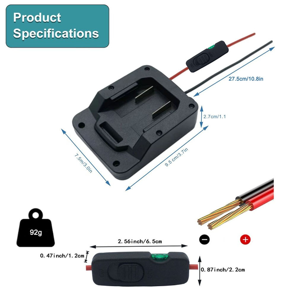 1 Pcs Adapter for Lidl for Parkside X 20V Team Lithium Battery Power Connector DIY Walmart