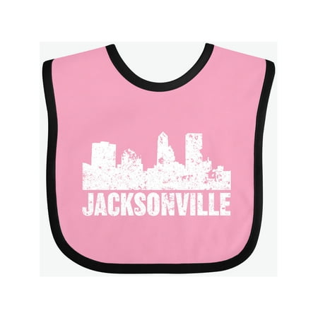 

Inktastic Jacksonville Skyline Grunge Gift Baby Boy or Baby Girl Bib