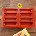thumbnail image 1 of Rectangular Mold Cereal Bar Mold Finger Mold Silicone Pastry Mold with 8 Cavities Chocolate Mold Non-Stick Mini Cake Mold for Energy Bar Dessert Kitchen Bakery, 1 of 4
