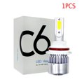 thumbnail image 1 of 1PC Universal High Power Auto Bulbs C6 Car LED Headlights - 6000K - White Light 6000K-white 9004/HB1, 1 of 8
