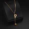 thumbnail image 2 of Initial Necklaces for Women Alphabet Necklace Gold Name Necklace Ladies Fashion Gold Jewelry Personalized Initial Tag Pendant Necklace, 2 of 4
