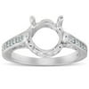 Pompeii3 1/3ct Vintage 14K White Gold Diamond Engagement Ring Setting