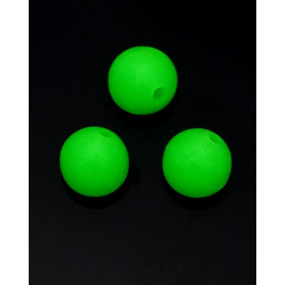 BLUEWING Round Glow Fishing Bead Bait Luminous Fishing Line Ball Stopper Saltwater Freshwater Salmon Trout Fishing Accessories, 2.2mm,50pcs