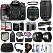 Nikon D7200 DSLR Digital Camera with 18-55mm VR II + 70-300mm f/4-5.6G Lens + 128GB Memory + 2 Batteries + Charger + LED Video Light + Backpack + Case + Filters + Auxiliary Lenses + More!