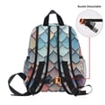 thumbnail image 5 of FORMRS School Backpack with Front Zippered Pocket 12" Student Travel Daypack, Blue Art Pattern, 5 of 6