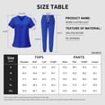 thumbnail image 4 of VIAOLI Women's Jogger Scrub Set -  Soft Stretch V-Neck Top & Elastic Waist Pants Uniform, 8 Colors, 4 of 6