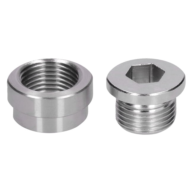 Tapón de tubo con rosca hembra, tapón de rosca, tuerca de soldadura, ajuste de sensor de oxígeno, ajuste de rosca hembra hexagonal, diseño de última generación