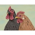 thumbnail image 2 of Reynolds, Jade 14x12 White Modern Wood Framed Museum Art Print Titled - Four Roosters Brown Chickens, 2 of 4