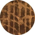 thumbnail image 1 of Ahgly Company Indoor Round Abstract Orange Modern Area Rugs, 8' Round, 1 of 4