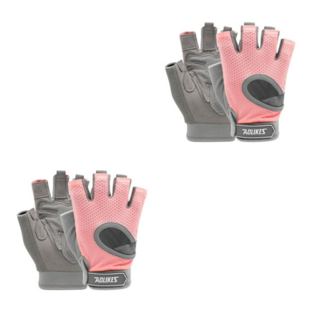 Toystoory Fitness Gym Guantes Deportes Mancuerna Transpirable Ciclismo Medio dedo Yoga Guante Palm Pad Training Mitten Equipment Type2 NO2