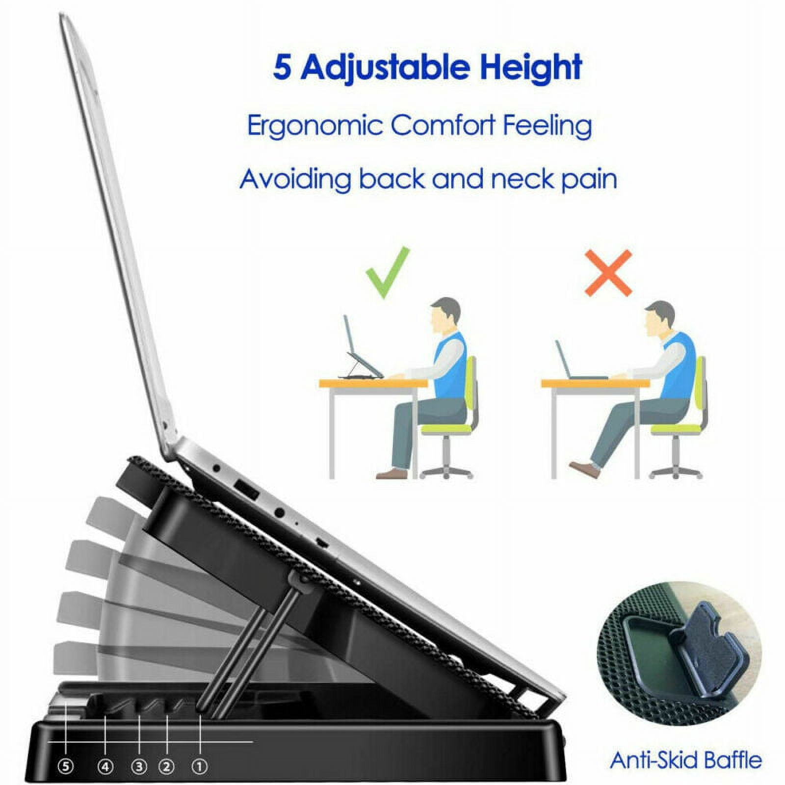 Laptop Cooling Pad, Gaming Laptop Cooler Stand For Gaming Notebook Laptop Cooler LED Fan, 6-Fans