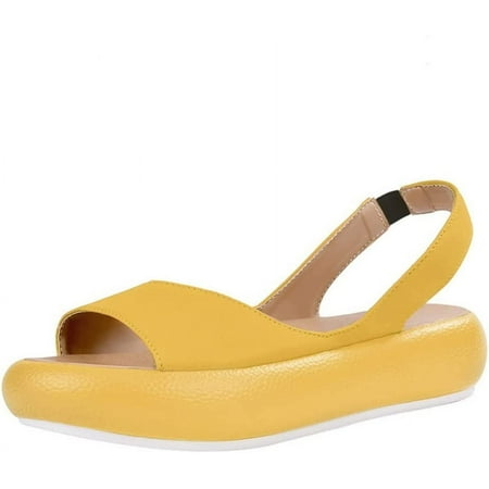 

Candy Color Women Sandals Summer Rome Slip-on Breathable Non-Slip Shoes Woman Slides Casual Female (Color : Yellow Size : 38 Code)