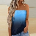 thumbnail image 2 of adviicd Womens Tube Tops Summer Strapless Bandeau Tank Casual Loose Tunic Sleeveless Shirts Off the Shoulder Flowy Blouses (Mint Green,M), 2 of 5
