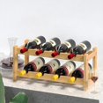 thumbnail image 4 of Wine Rack 8 Bottle 2-Tier Bamboo Wine Storage Easy-Assembly Space-Saving Wine Racks Countertop Cabinet Wine Holder Wine Storage Shelf for Kitchen Bar Pantry Wine Cellar Basement Countertop, 4 of 7