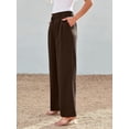 thumbnail image 2 of ZANKLEY Wide Leg Dress Pants Women's High Waisted Dressy Trousers, 2 of 10