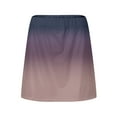 thumbnail image 4 of High Waisted Skirts for Women Double Layer Gradient Color Yoga Pants Fashion Comfy Dailywear a Line Short Skirt,Light Purple,S, 4 of 6