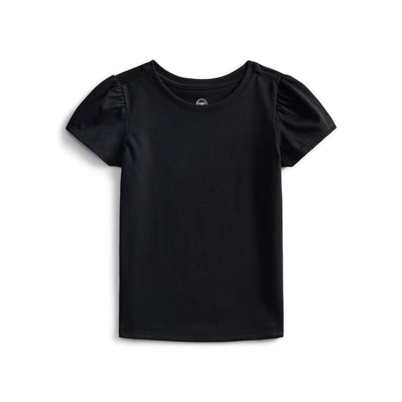 Wonder Nation Toddler Girls Tee with Puff Sleeves, Sizes 18M-5T