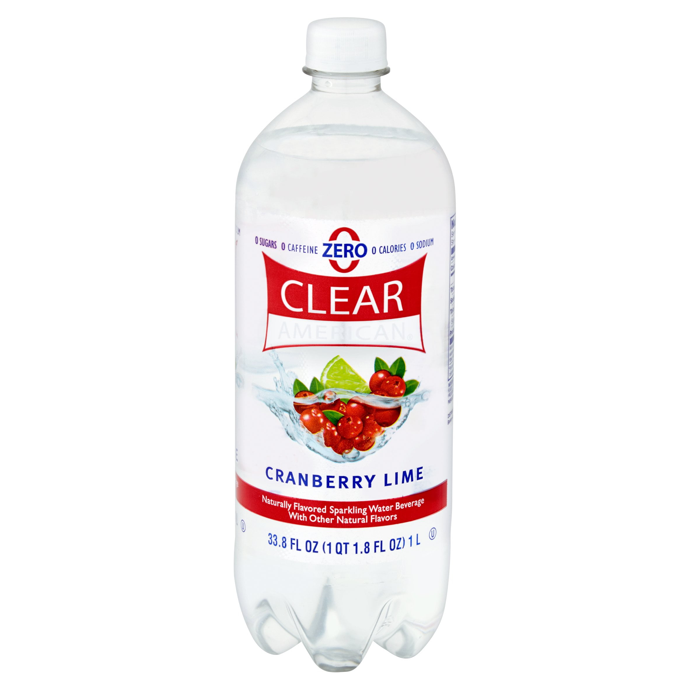Clear American Cranberry Lime Sparkling Water, 33.8 Fl. Oz. - Walmart.com