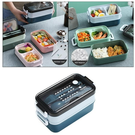 

1Pc Bento Box Stackable Lunch Box Solution With Soup Bowl