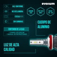 thumbnail image 4 of Luces Led para Auto - EVOLUM - Modelo Ultra Luxury 14,000 lúmenes - Resistencia al Agua - Haz de luz Perfecto: Luz Blanca (H11), 4 of 10