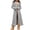 Gray, variant on Women Winter Coat Soft Long Sleeve Solid Boho Casual Loose Collared Button Cardigan Warm Outerwear Fashion Jacket Beige M