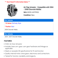 thumbnail image 2 of Air Flap Actuator - Compatible with 2004 - 2008 Chevy Malibu 2005 2006 2007, 2 of 2