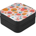 thumbnail image 3 of SKYSONIC Strawberry Travel Jewelry Box PU Leather Jewelry Organizer Ideal Gift for Women Girls, Portable Mini Jewelry Travel Case for Stud Earrings Rings Necklaces Bracelets, 3 of 7