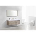 thumbnail image 6 of Kubebath Bliss 60" Double  Sink Nature Wood Wall Mount Modern Bathroom Vanity, 6 of 6