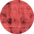 thumbnail image 1 of Ahgly Company Machine Washable Indoor Round Abstract Red Modern Area Rugs, 5' Round, 1 of 4
