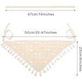thumbnail image 5 of 2Pcs Crochet Bandana Head Kerchief Knitted Hair Scarves Crochet Hair Kerchief Tie Bcak Headwrap Floral, 5 of 5