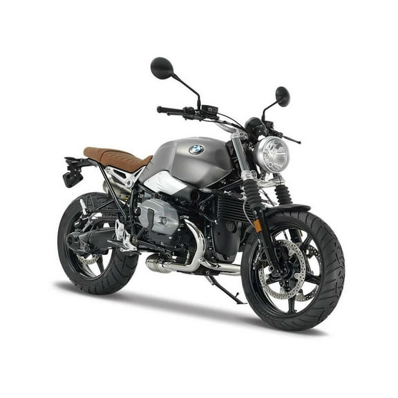 BMW R Nine T Scrambler Motorcycle [1:12 scale in Silver]