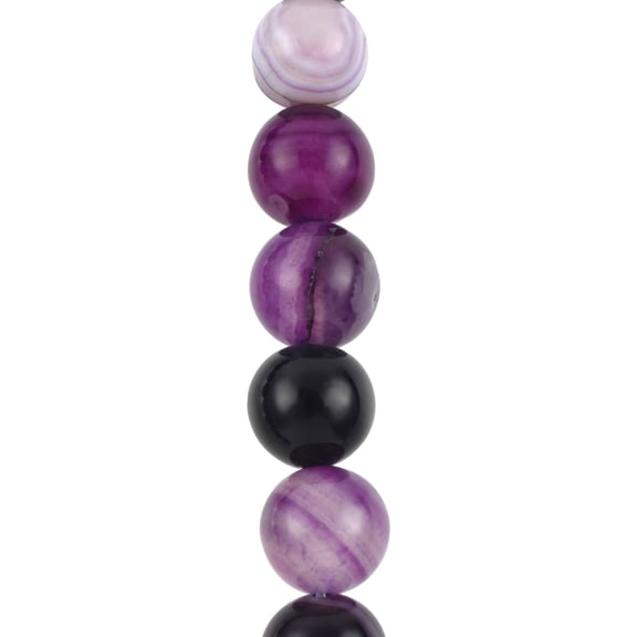 Bead Landing Purple Agate Round Beads, 12 Pack