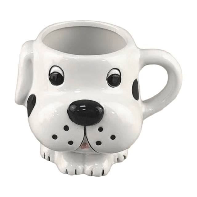 Taza de cerámica 3D con diseño de perro salchicha, con asa tallada, pintada a mano, ideal como regalo para amantes del café.