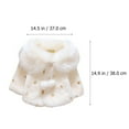 thumbnail image 4 of Abrigo de algodón con cuello peludo para otoño e invierno, abrigo cálido para niña, 4 of 5