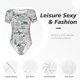 thumbnail image 4 of Fotbe Vintage Sailboats Body de Mujer con Cuello Redondo y Mangas Cortas, Sin Mangas Ajustado, Suave, Cómodo y Básico-Medium, 4 of 7