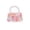 A002- Clear, variant on Blue Glitter Squishy Purse with Beaded Handle, Relaxation Toy for Girls