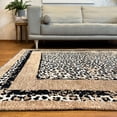 thumbnail image 3 of Alfa Rich 3x5 Cheetah Leopard Animal Pattern Beige Black Washable Woven Cotton Reversible Runner Rugs, 3 of 4