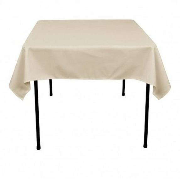 15 pack 54" x 54" Square Overlay Tablecloth 100% polyester Wholesale Wedding", (Color: beige)