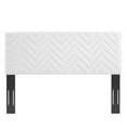 thumbnail image 2 of Modway Mercy Chevron Tufted Velvet Full/Queen Headboard in White, 2 of 7