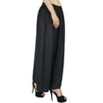 thumbnail image 3 of Bimba Women Flaired Rayon Plain Elastic Waist Wide Leg PalazzoCustom Pants, 3 of 4