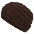 thumbnail image 2 of Women's Headbands Warm Headband Womens Autumn Winter Knitted Wool Wide Edge Empty Top Ear Protection Hairband Empty Top Headband,Brown Women's Accessories Heardband, 2 of 3