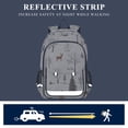 thumbnail image 5 of FORMRS Unisex School Backpack 17" Student Travel Bag with Laptop Compartment, Beige Christmas Forest, 5 of 7