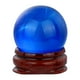 thumbnail image 2 of Xihbxyly Esfera de Cristal de Cuarzo Natural, Bola Curativa de 30 Mm, Soporte de Madera, Superficie Reflectante Transparente, Buena Suerte y Frescura, Hermosa Idea de Regalo, Decoración Versátil para, 2 of 3