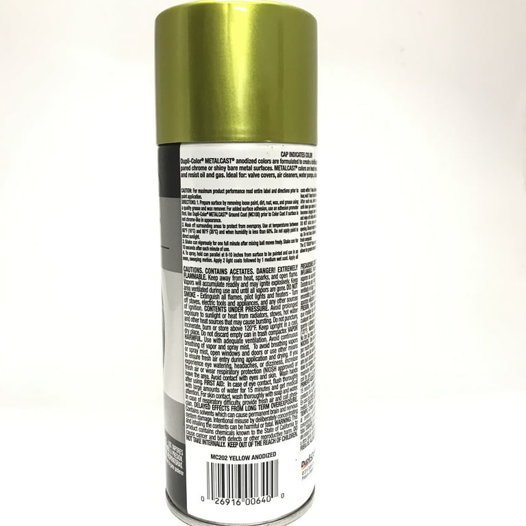 Dupli Color MetalCast Yellow Anodized Spray Paint, 4 Pack, 11oz