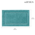 thumbnail image 4 of mDesign Non-Slip Microfiber Bathroom Rug, 21" x 34" - 2 Pack - Teal Blue, 4 of 9