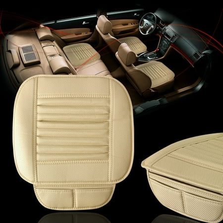 PU Car Seat Covers, Front Seat Bottom Protectors Compatible with 90% Vehicles,