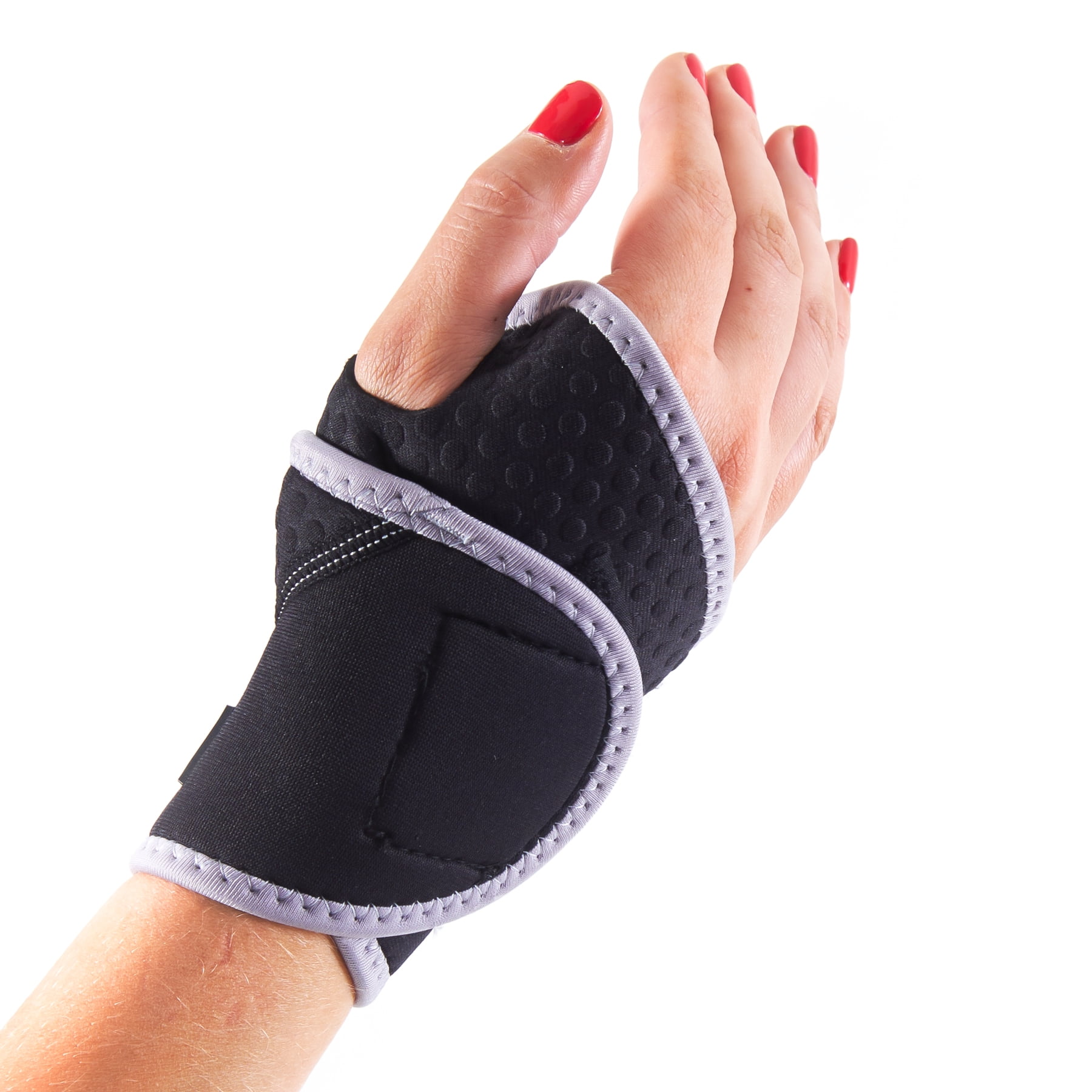 Black Mountain Products Lightweight and Breathable Neoprene Black Wrist Brace / Wrist Compression Sleeve - Black, Large