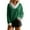 Green, variant on hotojiny Christmas Shirt for Women Cute Fuzzy Trim V Neck Patchwork Christmas Tee Pullover Long Sleeve Warm Tops